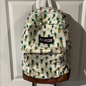Pineapple Print Backpack - EUC